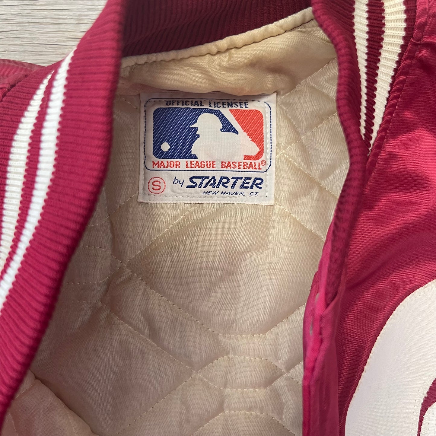 Vintage 1980s MLB Philadelphia Phillies Starter Satin Jacket Size Small
