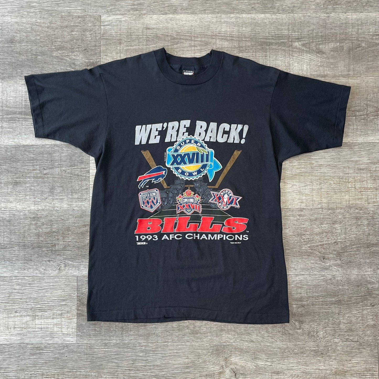 Vintage 1993 Buffalo Bills AFC Champions “WE’RE BACK” Shirt Size XL
