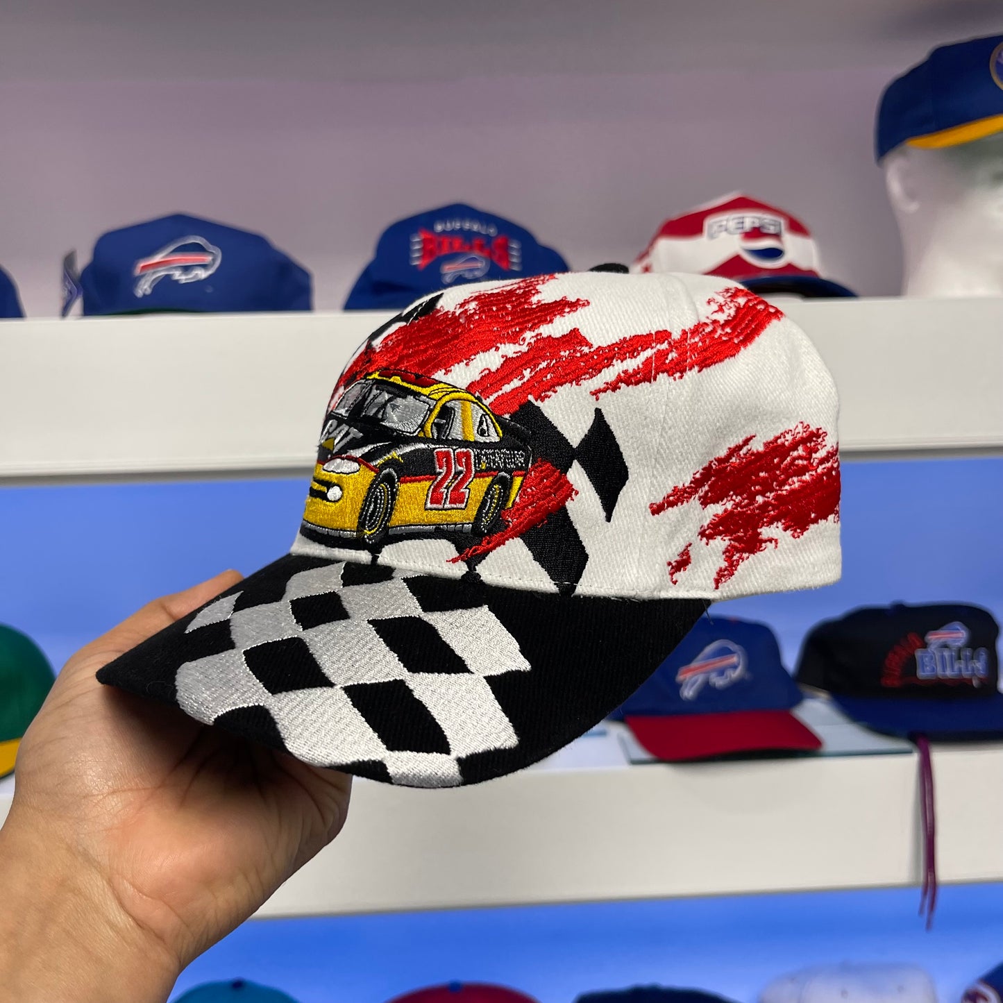 Vintage NASCAR CAT Racing Hat Dead Stock New