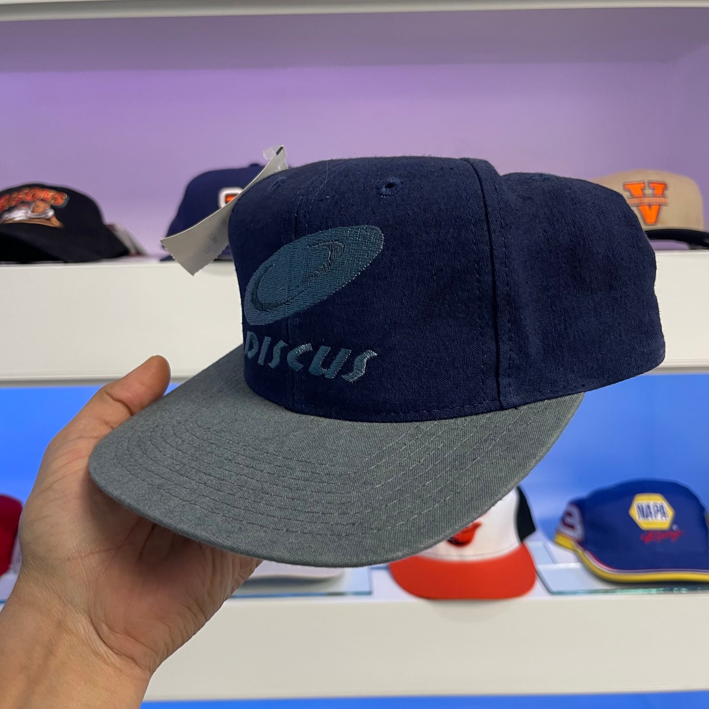 Vintage 1990s Discus Sample Snap Back