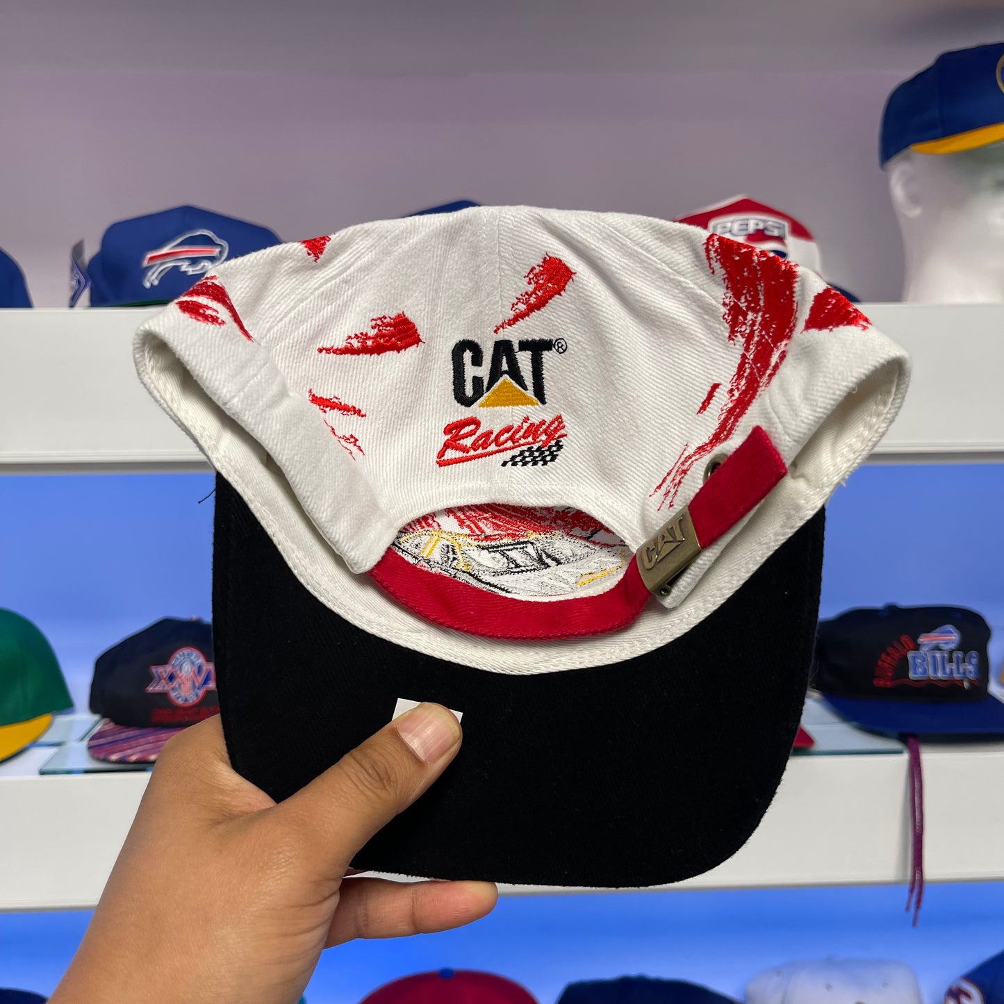 Vintage NASCAR CAT Racing Hat Dead Stock New