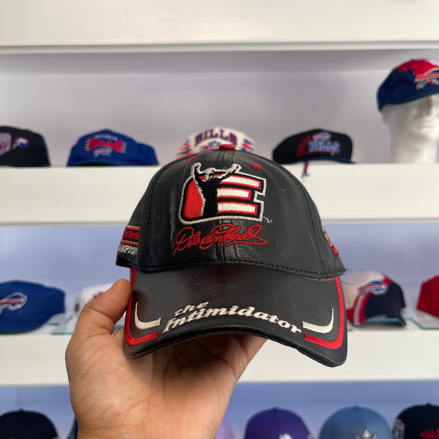Vintage NASCAR Dale Earnhardt Leather Strap Back