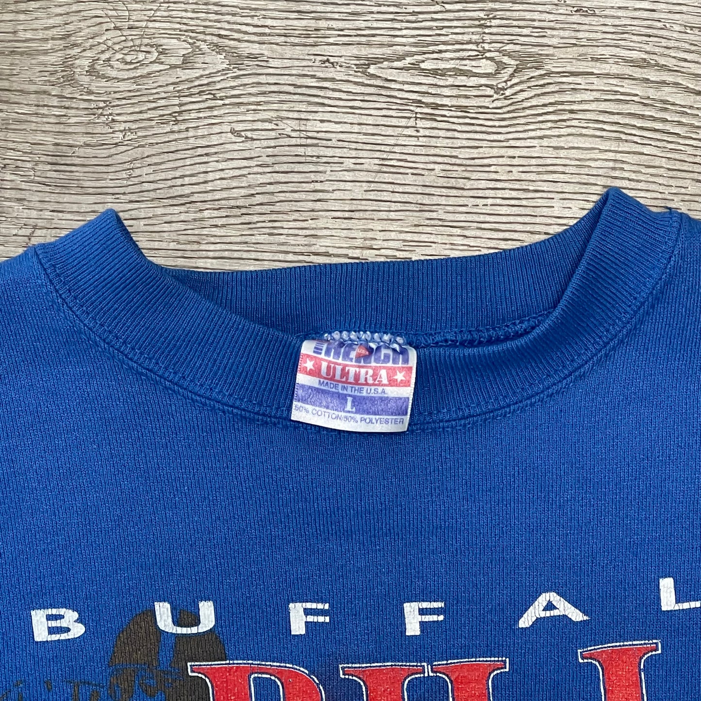 Vintage Buffalo Bills Super Bowl XXVIII Trench Sweatshirt Size Large