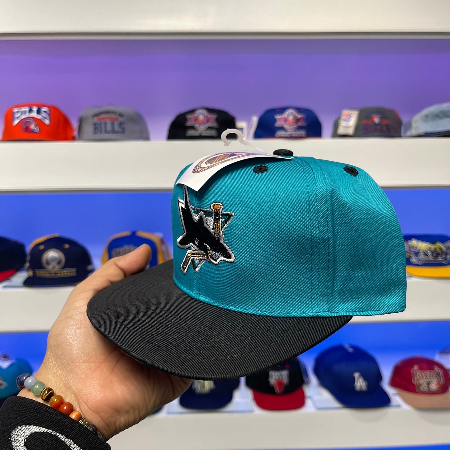 Vintage 1990s NHL San Jose Sharks Youth Size Snap Back New with Tags