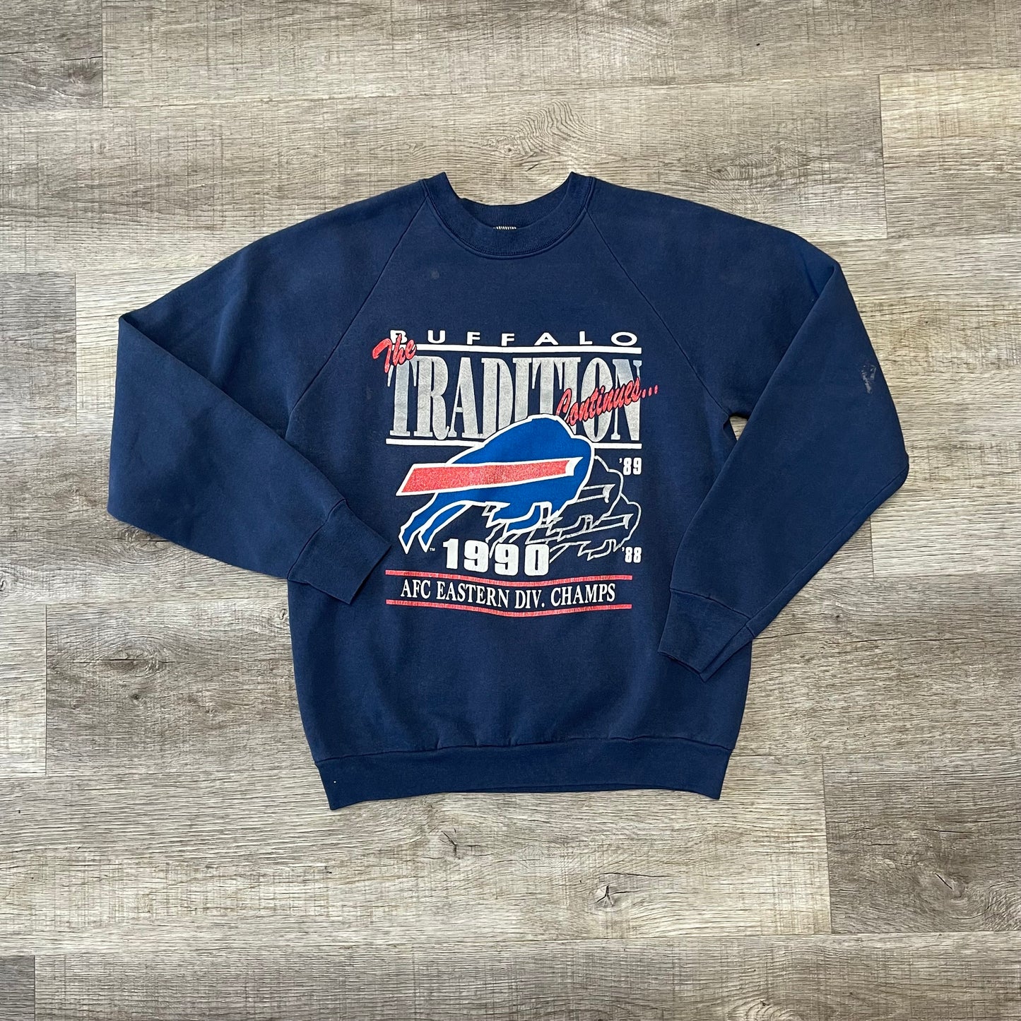 Vintage 1990s Buffalo Bills AFC Eastern Division Champs Sweatshirt Size Large