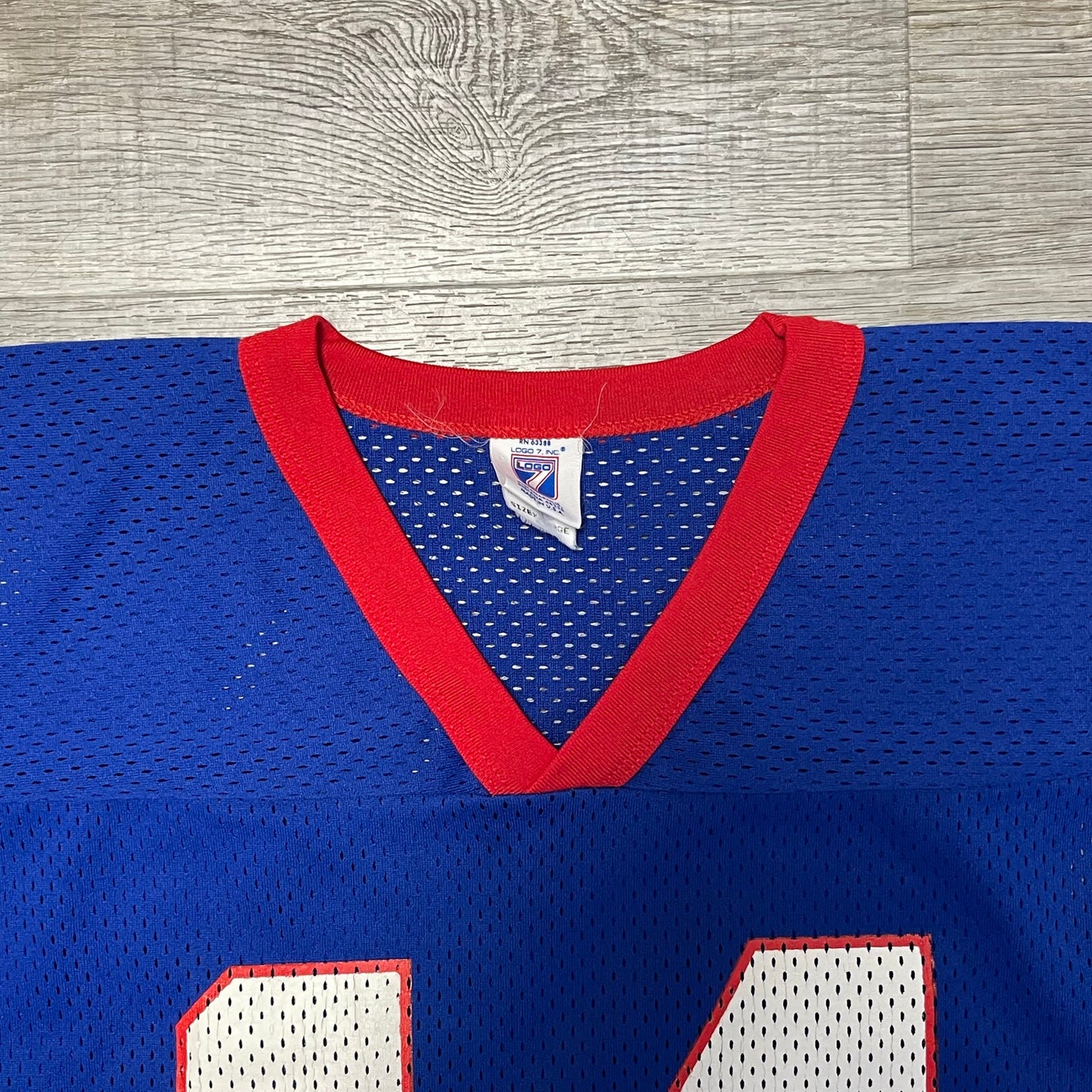 Vintage Buffalo Bills Frank Reich Logo 7 Jersey Size XL