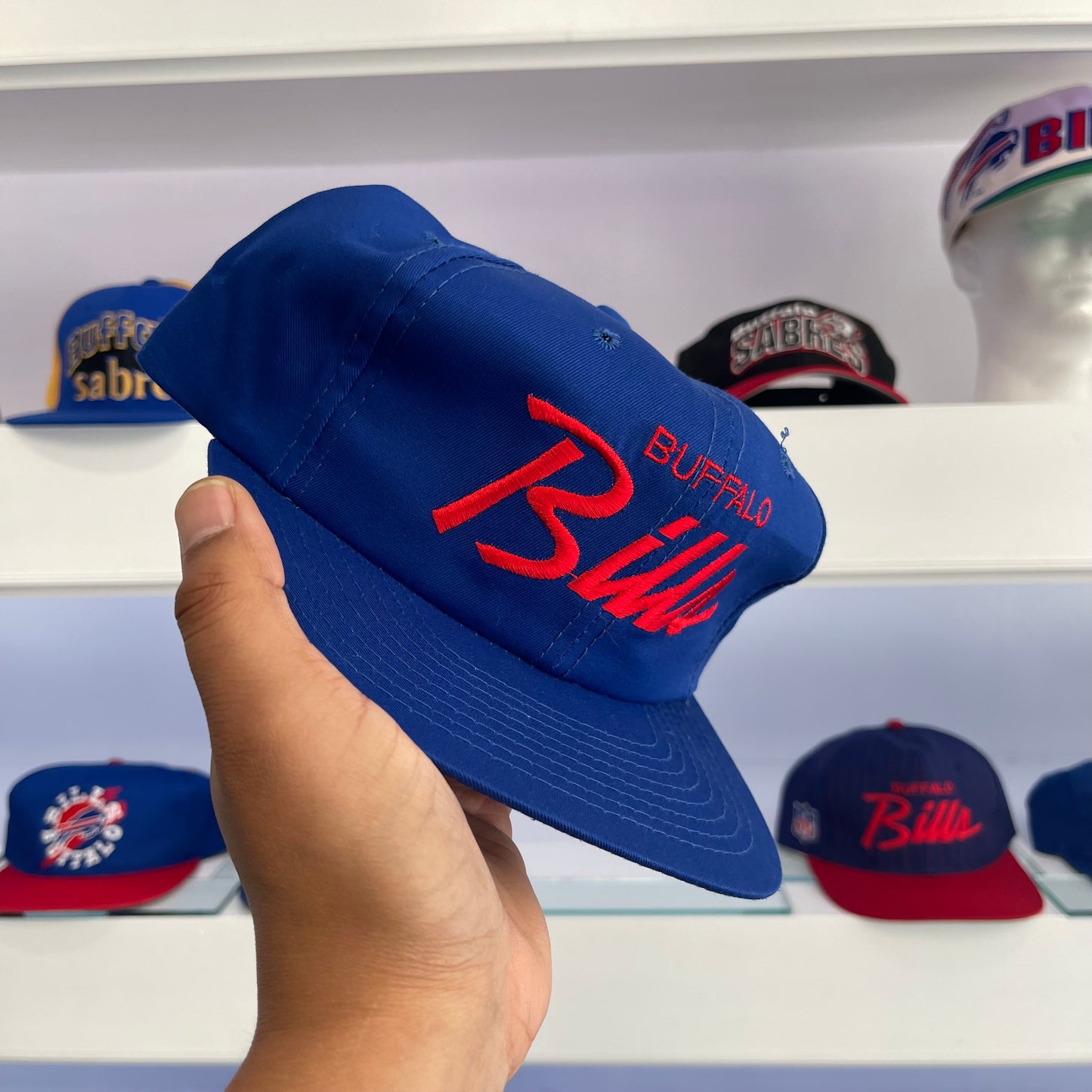 Vintage 1990s Buffalo Bills Script Sports Specialties Twill Snap Back