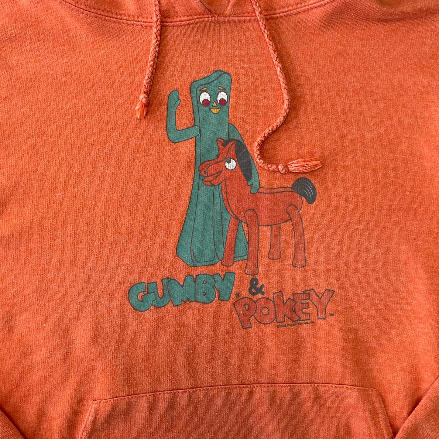 Vintage 2000s Y2K Gumby & Pokey Cartoon Hoodie Size Large