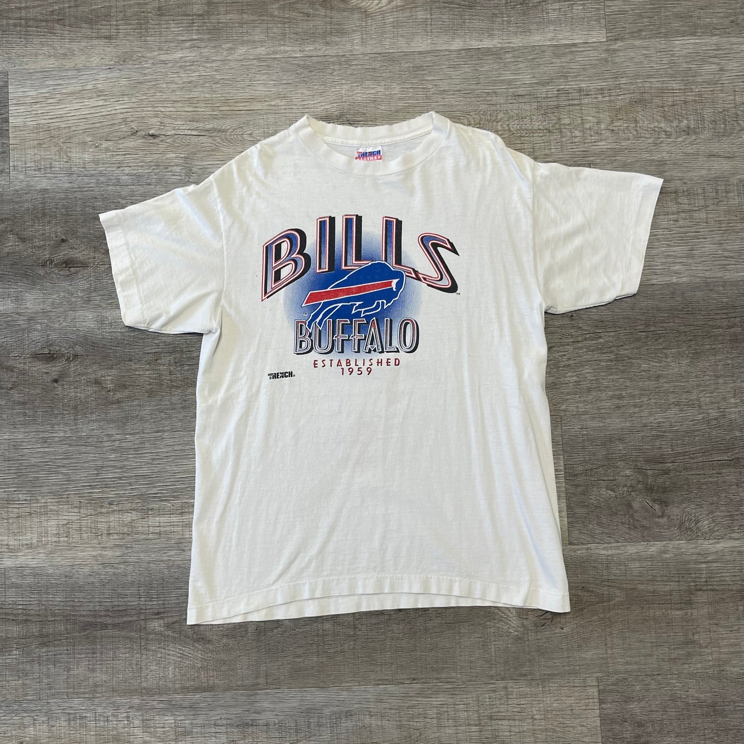 Vintage Buffalo Bills Trench Shirt Size Large