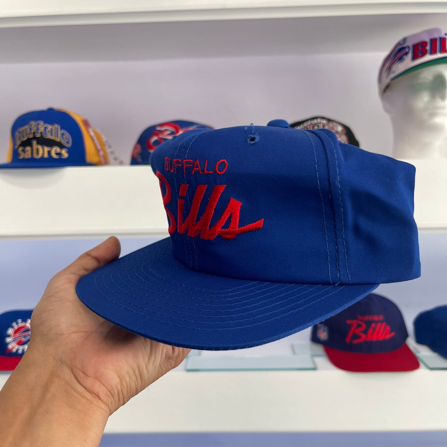 Vintage 1990s Buffalo Bills Script Sports Specialties Twill Snap Back