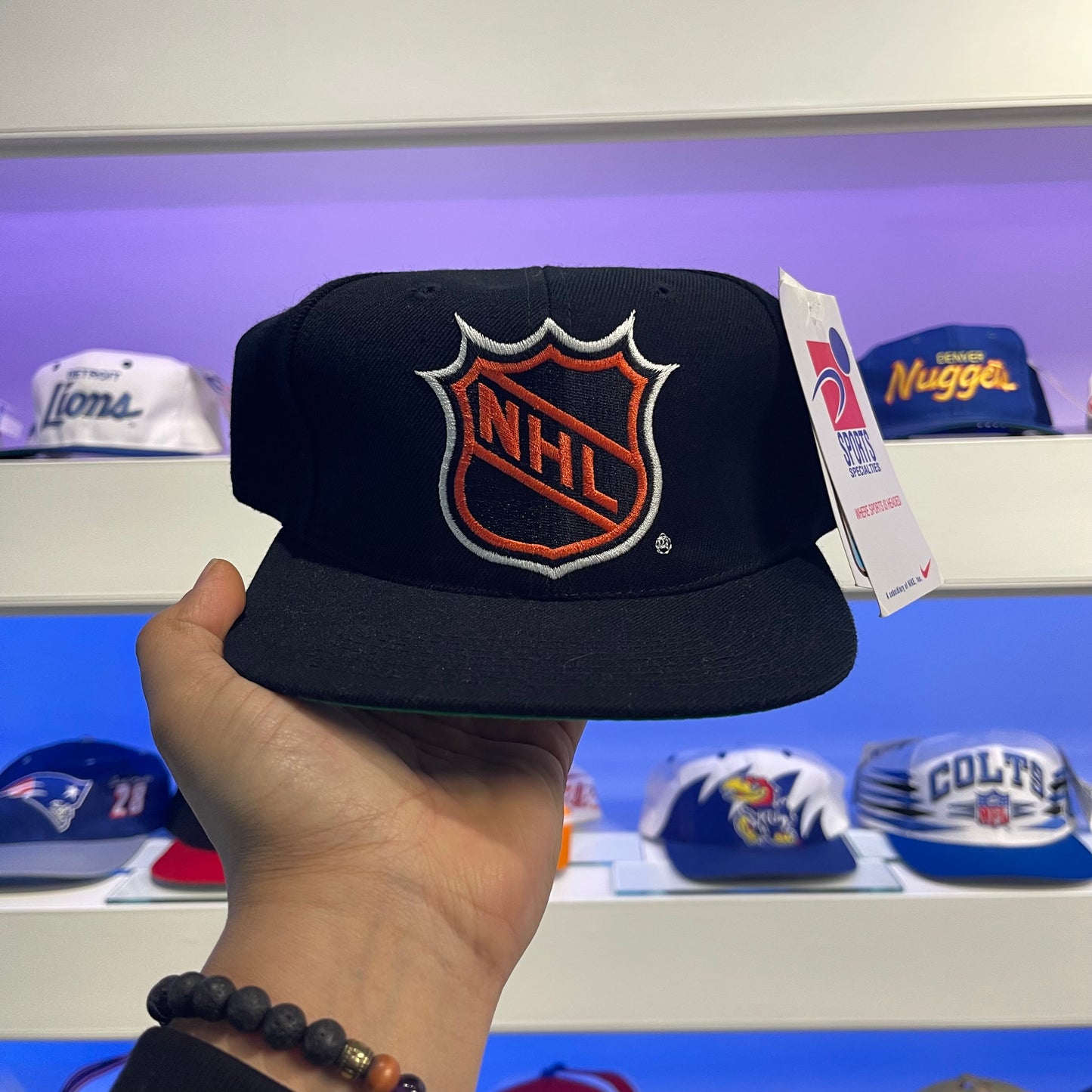 Vintage 1990s NHL Shield Sports Specialties Hockey Wool Snap Back New with Tags