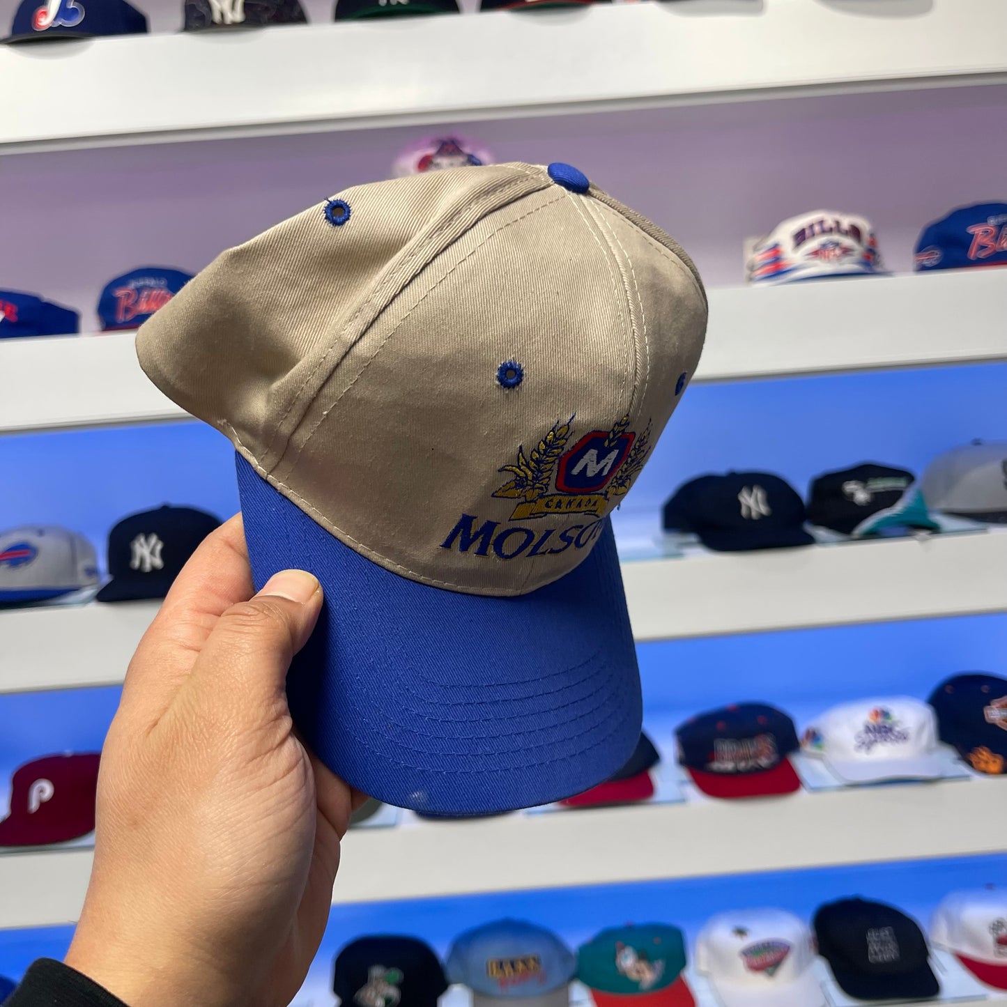 Vintage 1990s Molson Canadian Beer Twill Snap Back