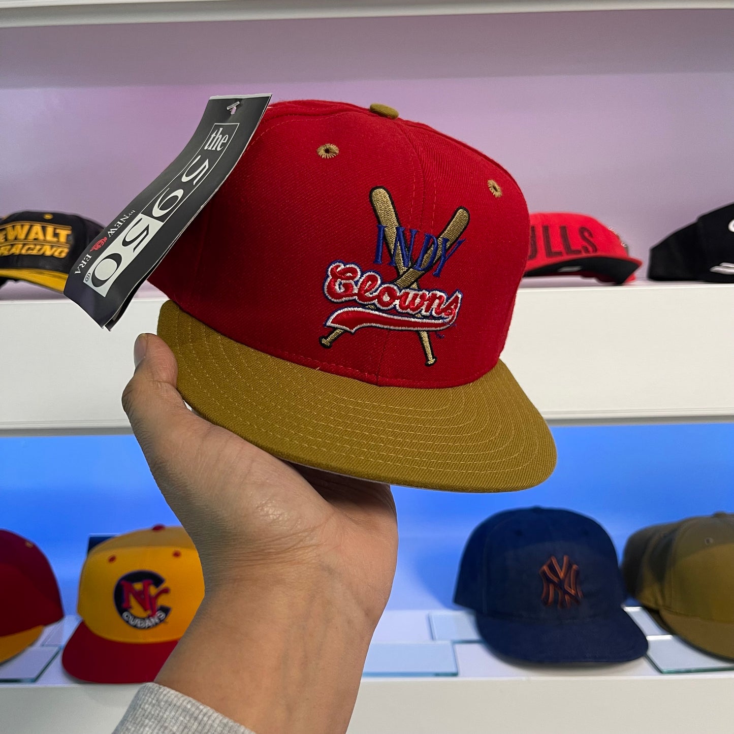 Vintage Indianapolis Clowns NLB New Era Fitted Size 6 7/8