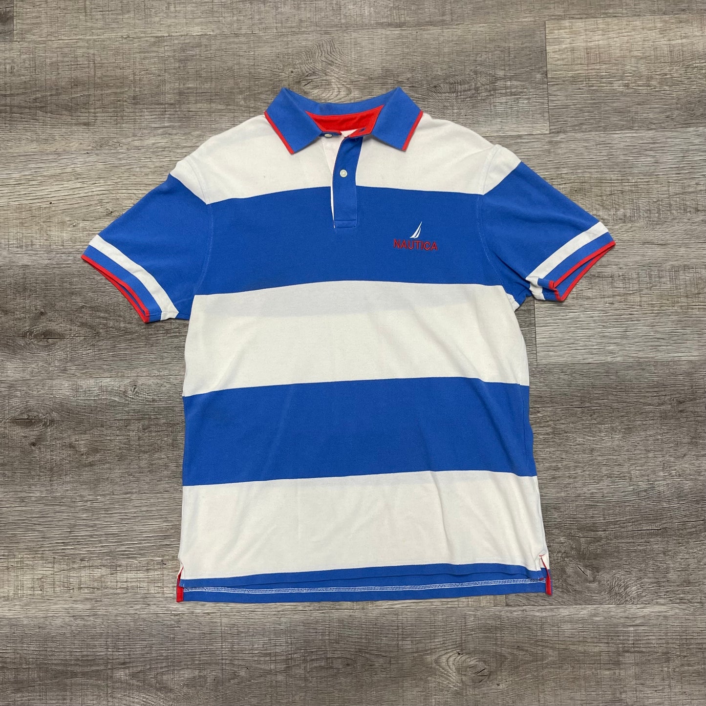 Vintage y2k Nautica Polo Shirt Size Large