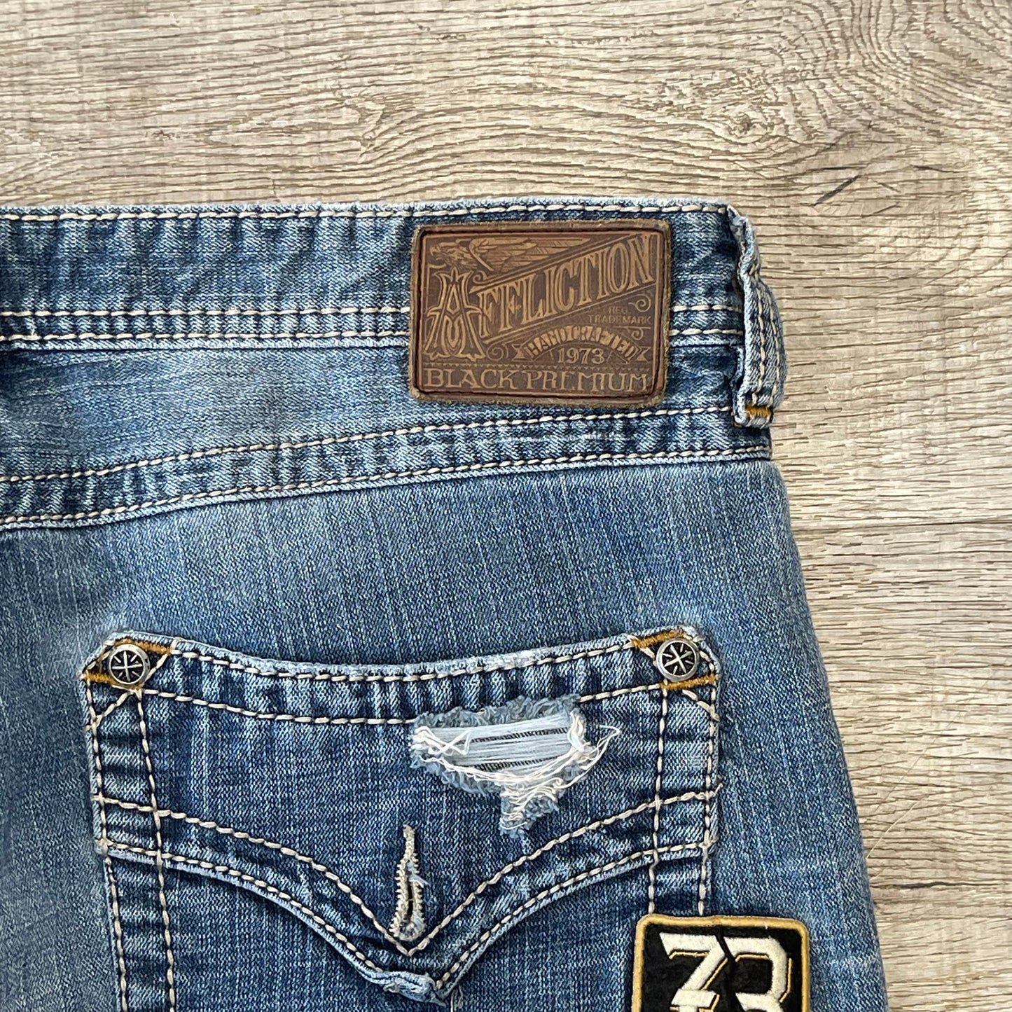 Vintage 2000s Custom Affliction Denim Jeans Size 32x41