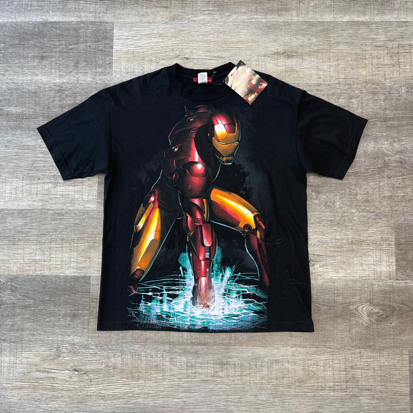 Vintage 2000s Y2K Iron Man T Shirt Size Large New With Tags