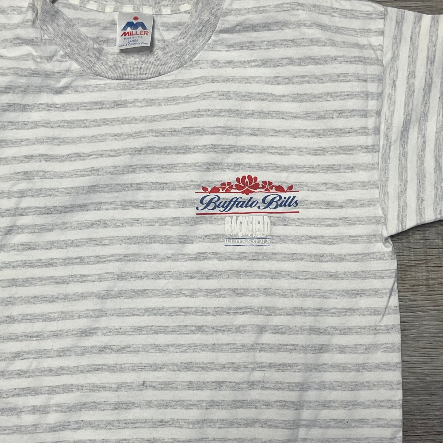 Vintage Buffalo Bills Stripe T Shirt Size Large