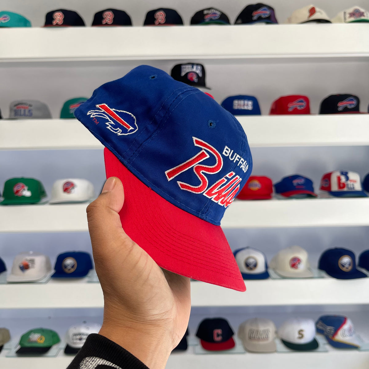 Vintage 1990s NFL Buffalo Bills Script Twill Sports Specialties Snap Back