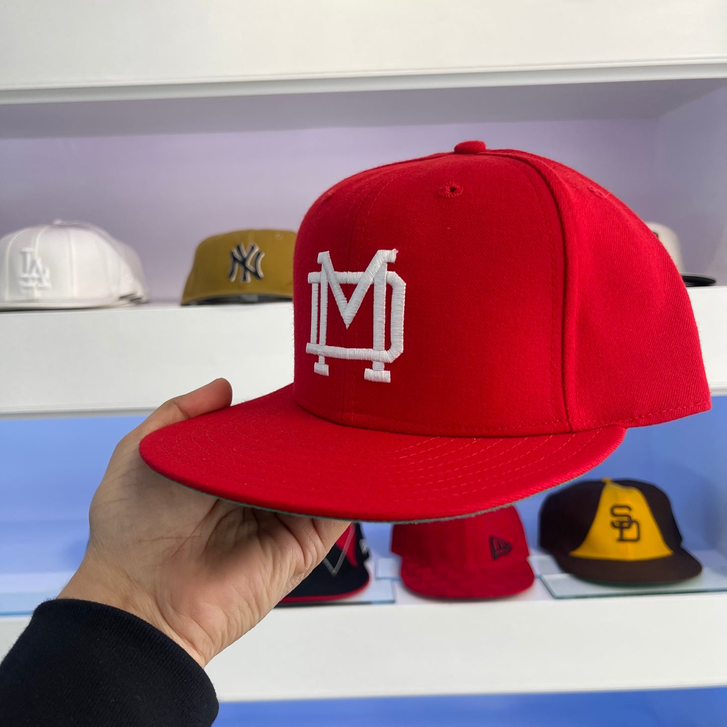 Vintage MiLB Mexican Red Devils New Era Wool Fitted Size 7 3/8