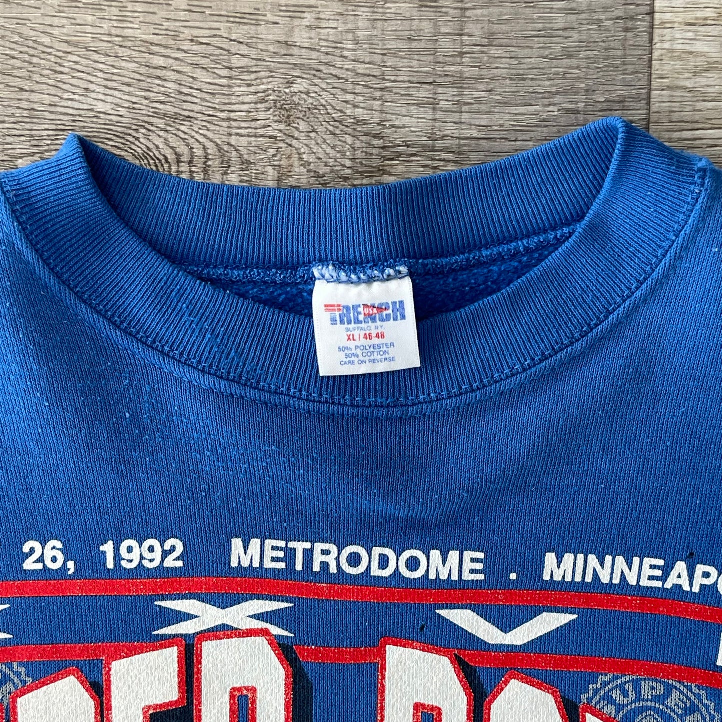 Vintage 1991 Buffalo Bills AFC Champions Super Bowl XXVI Sweatshirt Size XL