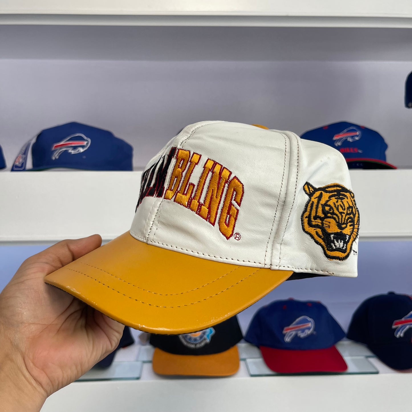 Vintage Grambling State Leather Snap Back