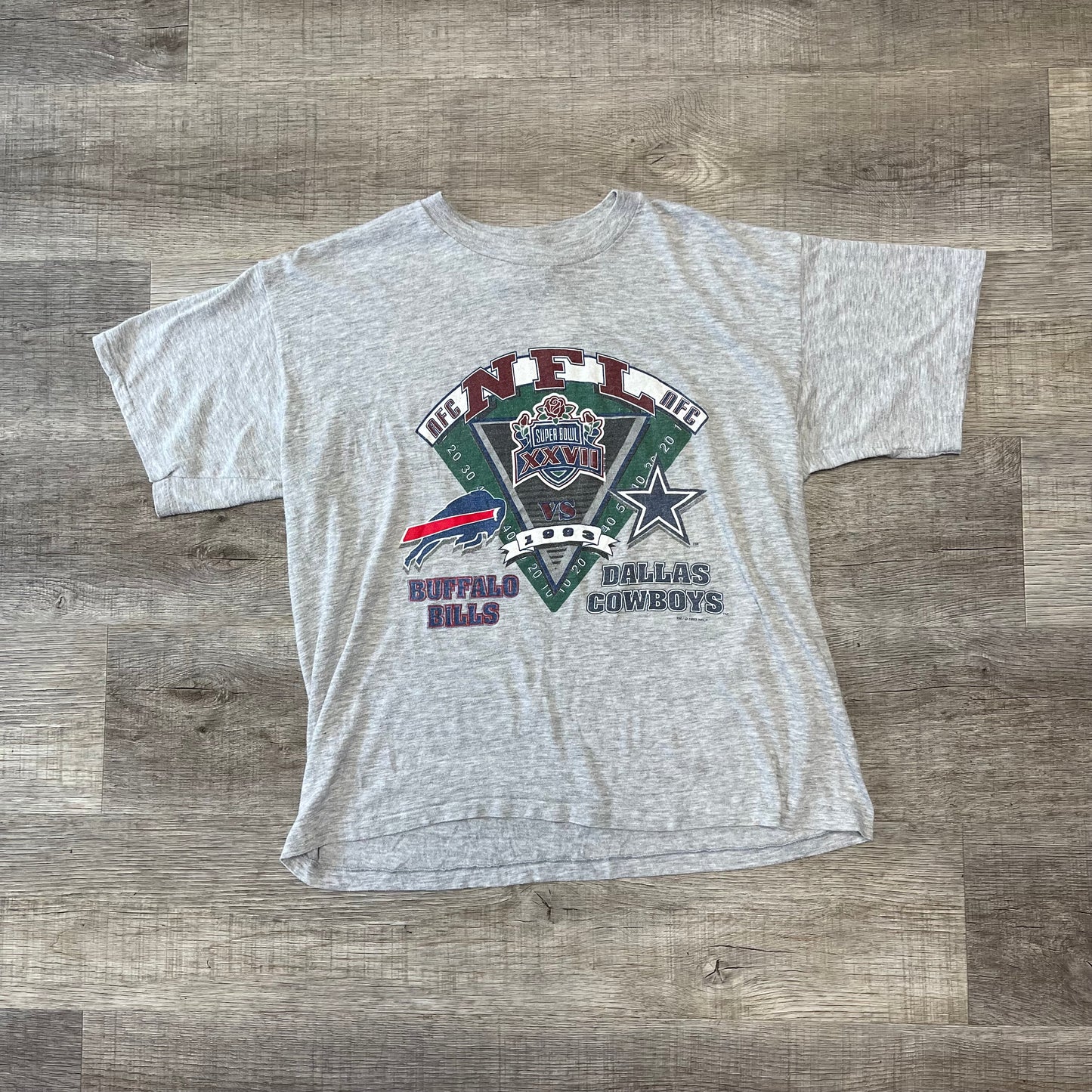 Vintage 1994 Buffalo Bills Vs Dallas Cowboys Super Bowl XXXVII T Shirt XL