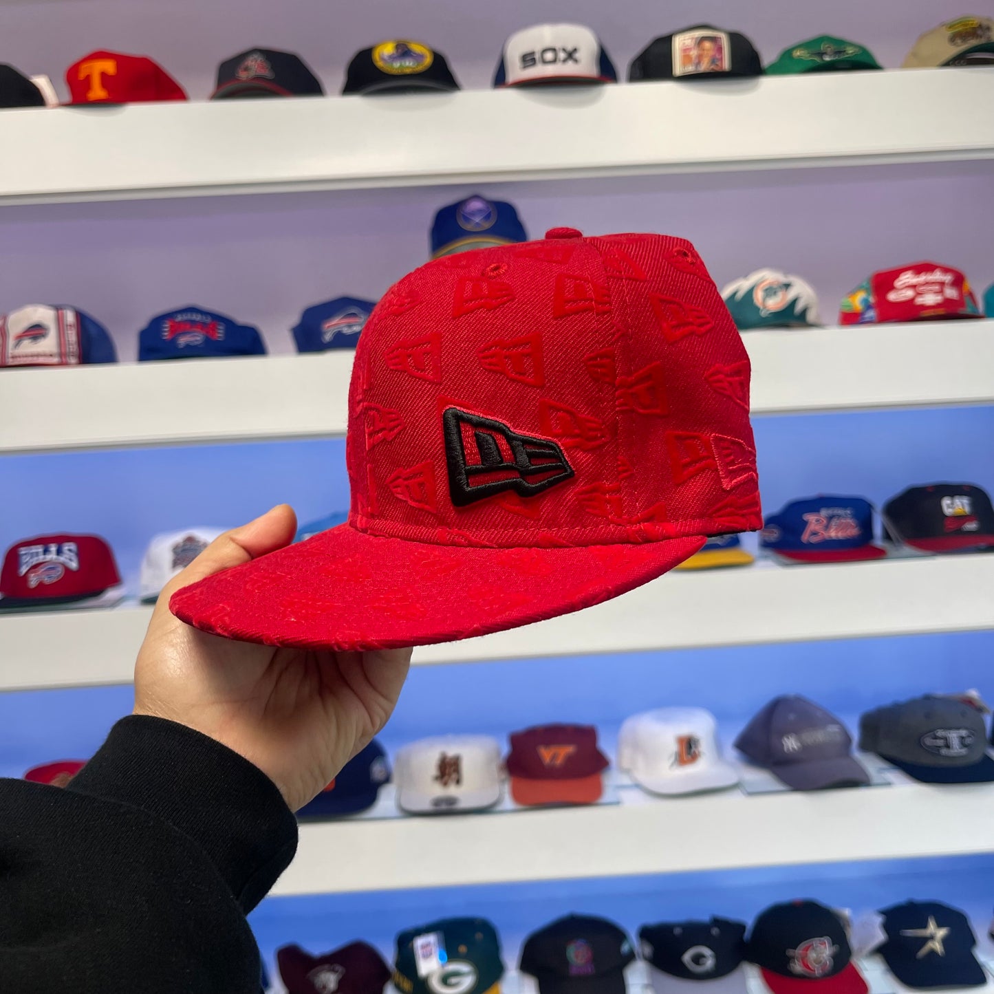 Vintage Y2K Red New Era Fitted Size 7 1/4
