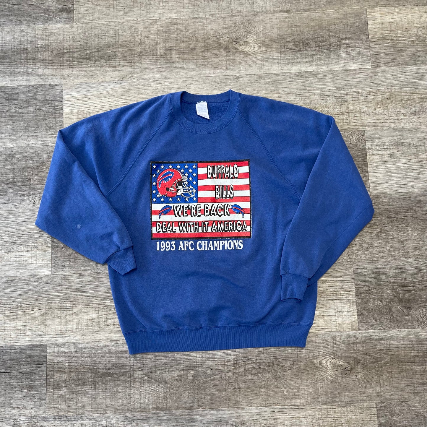 Vintage 1993 Buffalo Bills AFC CHAMPIONS Sweatshirt Size XL