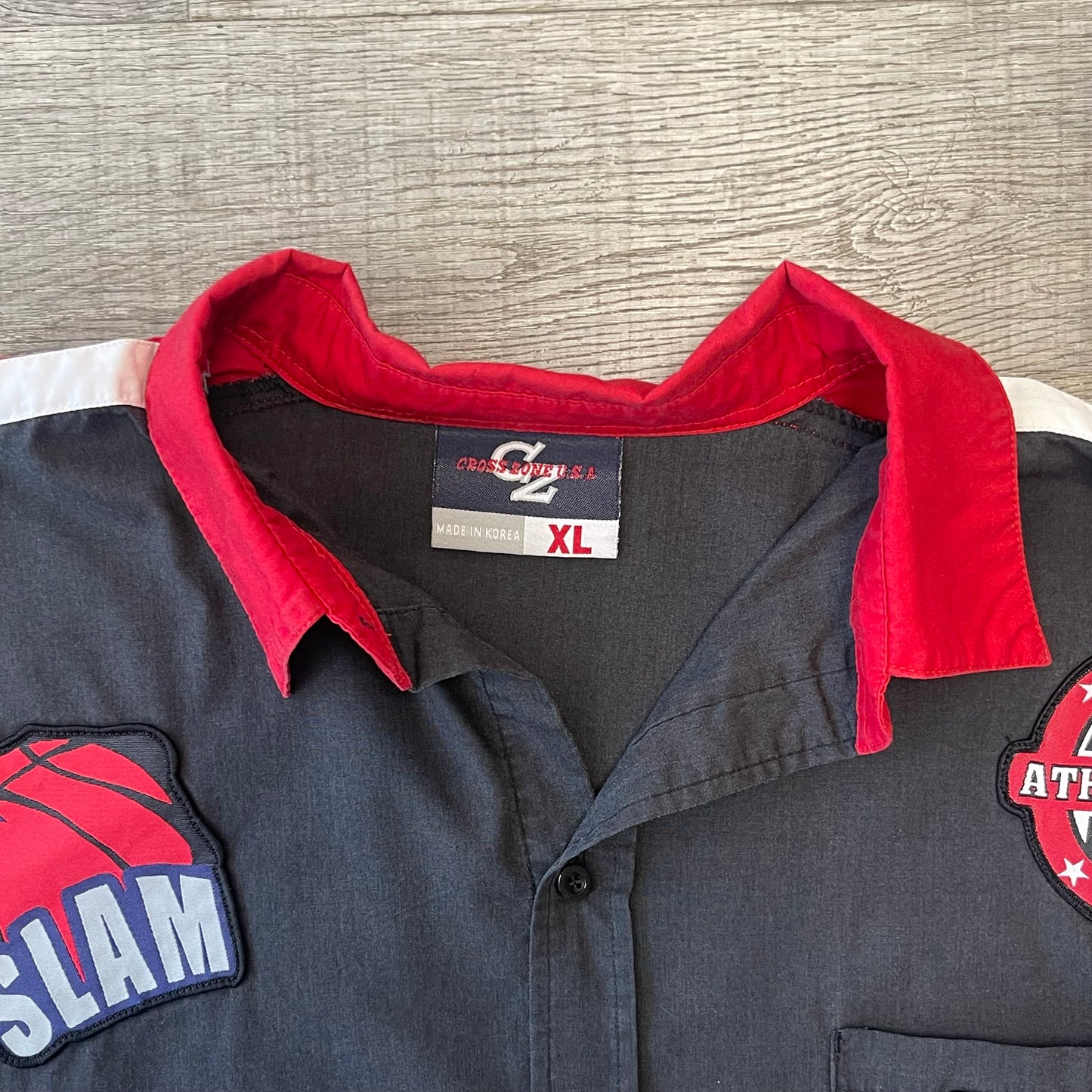Vintage 2000s NBA Y2K Cross Zone All Star Slam Button Up Shirt Size XL