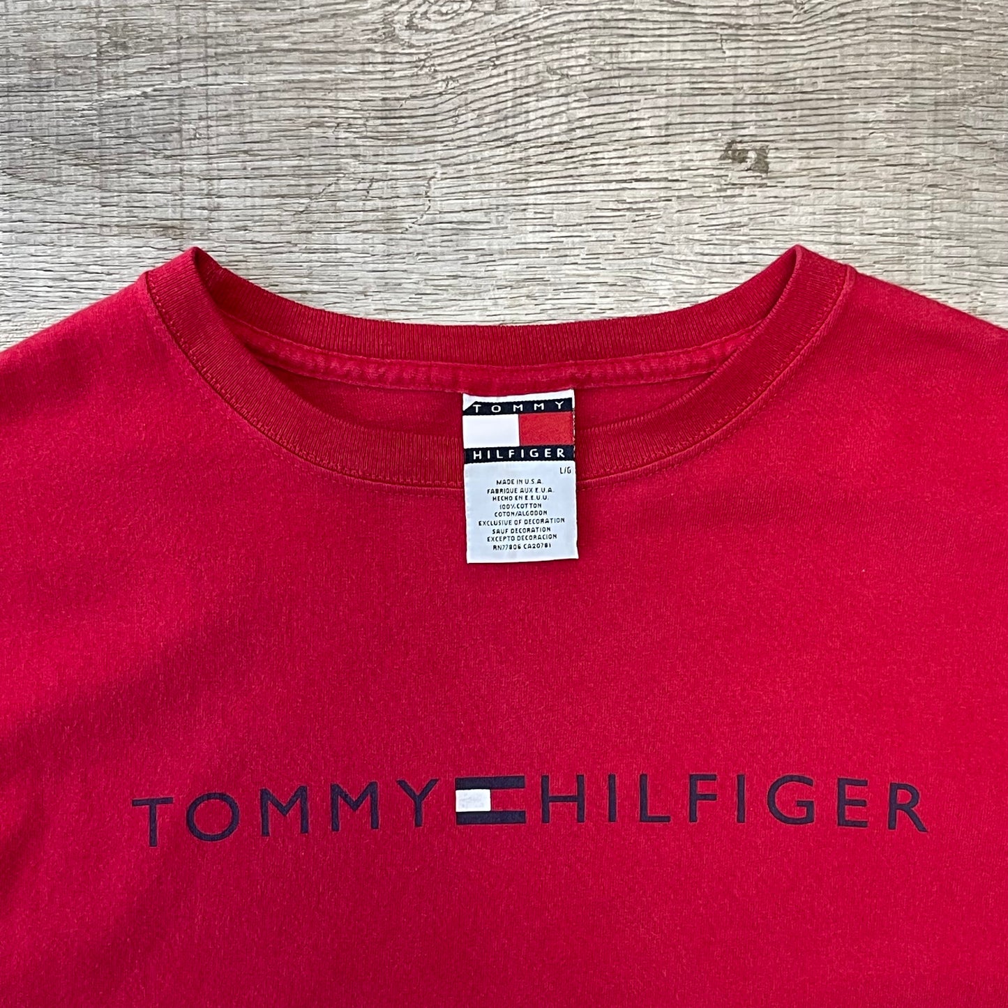 Vintage 1990s Tommy Hilfiger Red Shirt Size XL 22x30