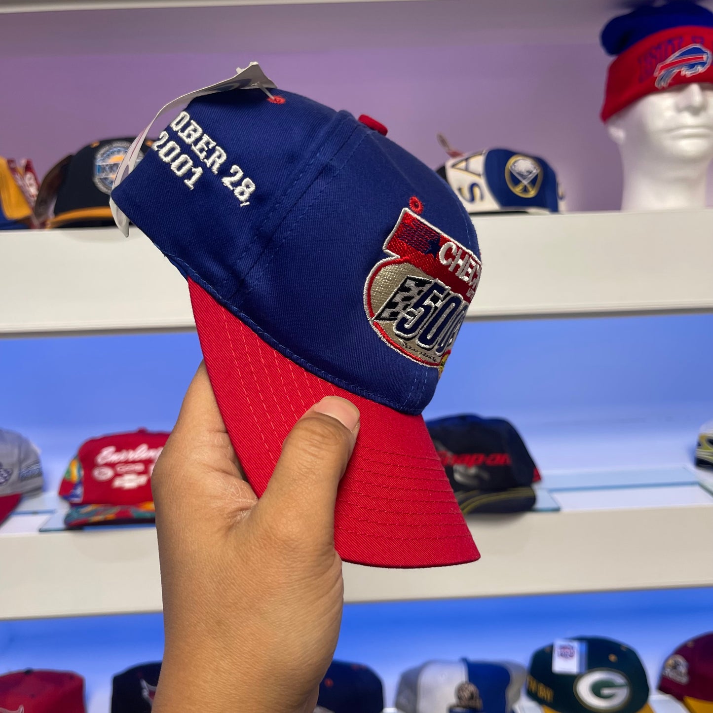 Vintage NASCAR Checker Auto Parts 500 Snap Back