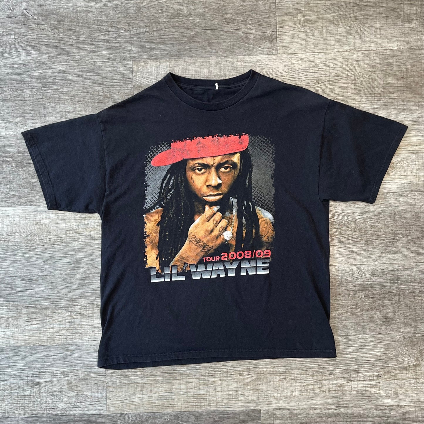 Vintage 2009 Lil Wayne AM Tour Rap Tee Drake Young Jeezy Pleasure P Soulja Boy Size Large