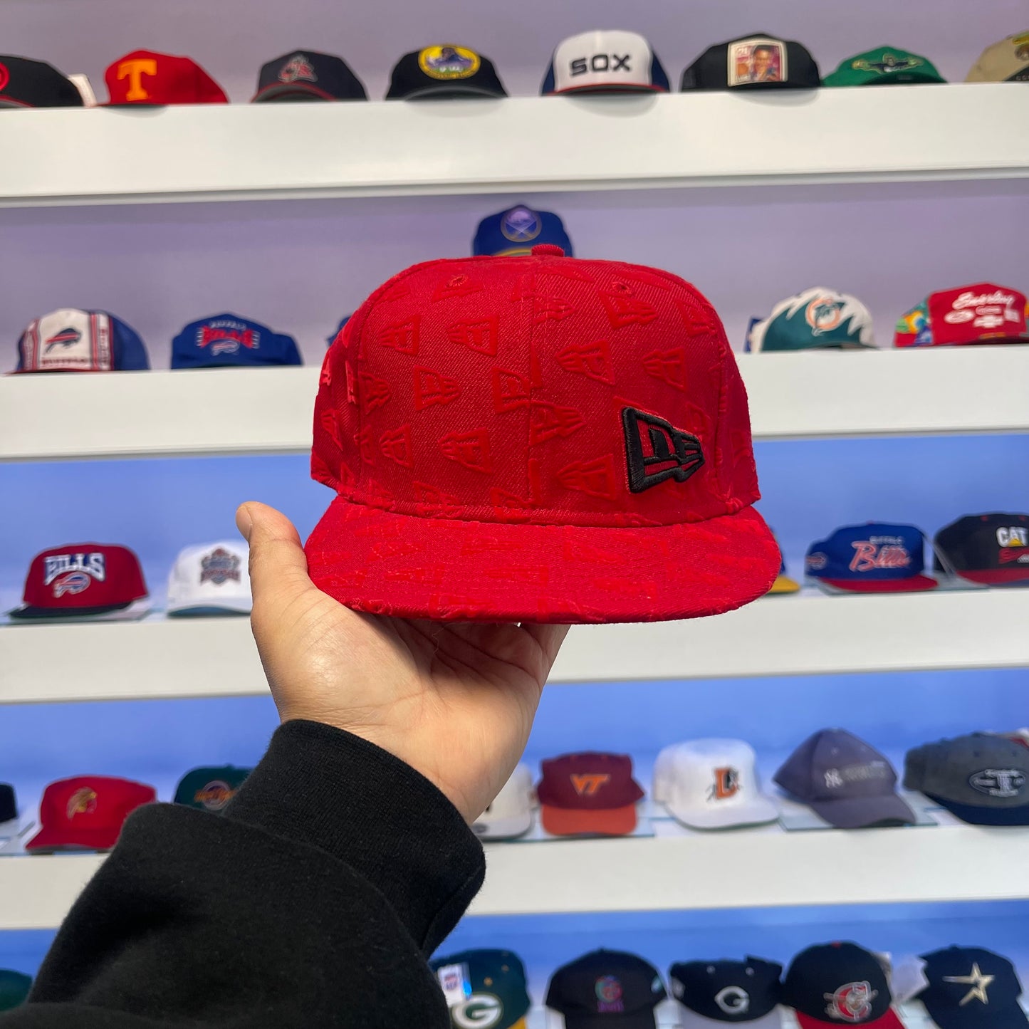 Vintage Y2K Red New Era Fitted Size 7 1/4