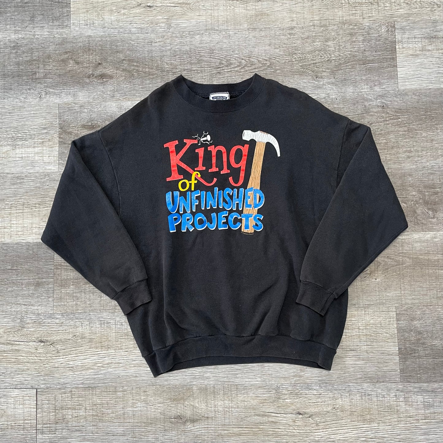 Vintage 1990s King of Unfinished Projects Sweater Size XL