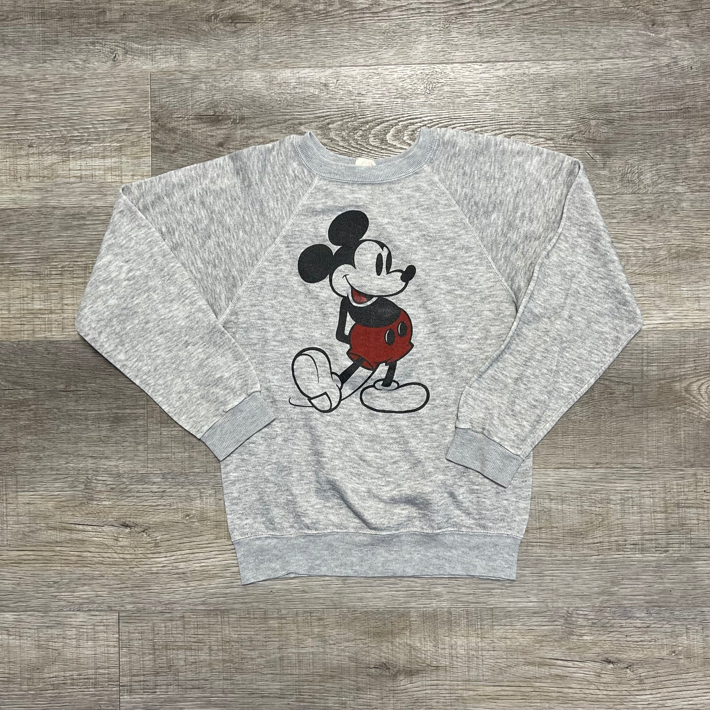 Vintage 1980s Mickey Mouse Grey Sweater Size Small