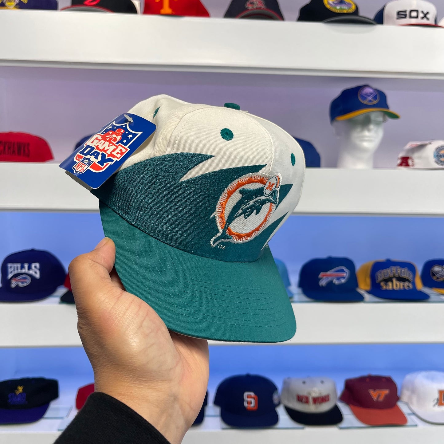 Vintage NFL Miami Dolphins Logo 7 Twill Snap Back