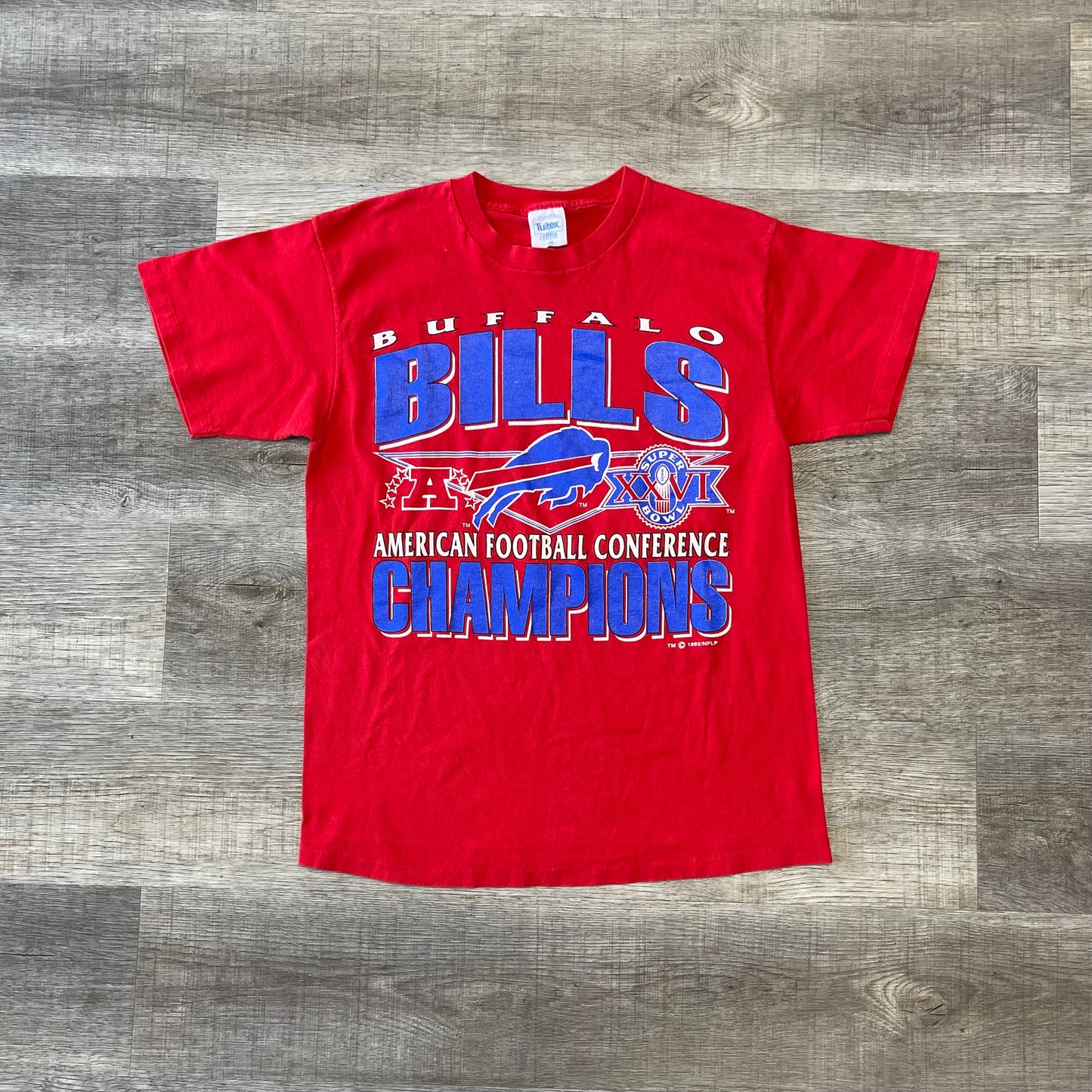 Vintage 1992 Buffalo Bills AFC Champions T Shirt Size Large