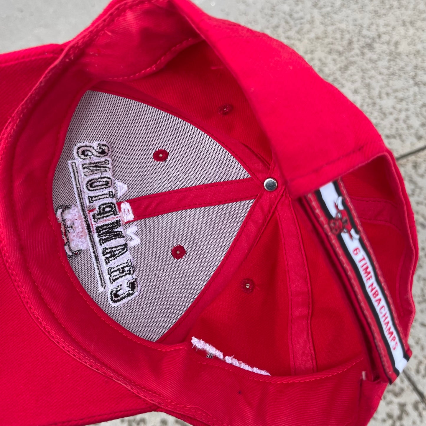 Vintage NBA Chicago Bulls 6 Time Champion Adidas Strap Back