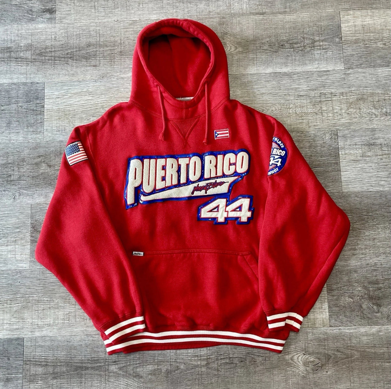 Johnny Blaze Method Man Wu-Tang Clan RARE 90s Puerto Rico Hoodie Mens Large