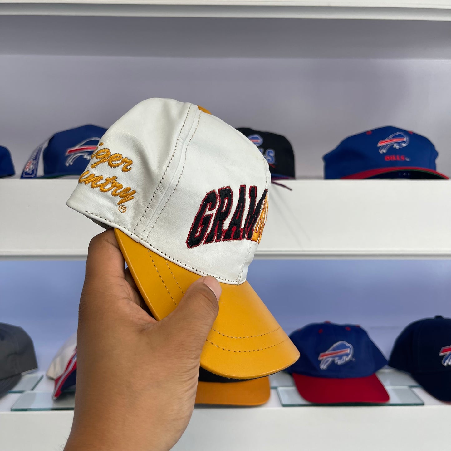 Vintage Grambling State Leather Snap Back