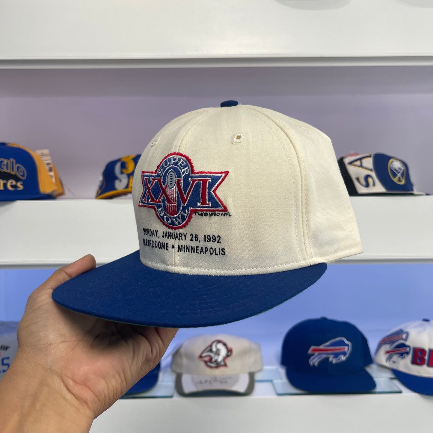 1992 Super Bowl XXVI Bills Vs Redskins New Era Wool Snap Back