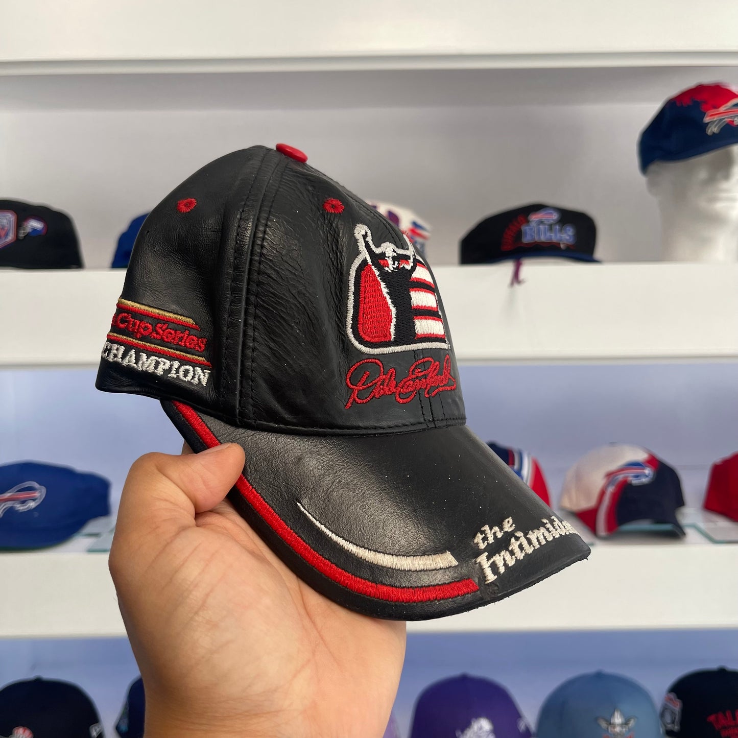 Vintage NASCAR Dale Earnhardt Leather Strap Back