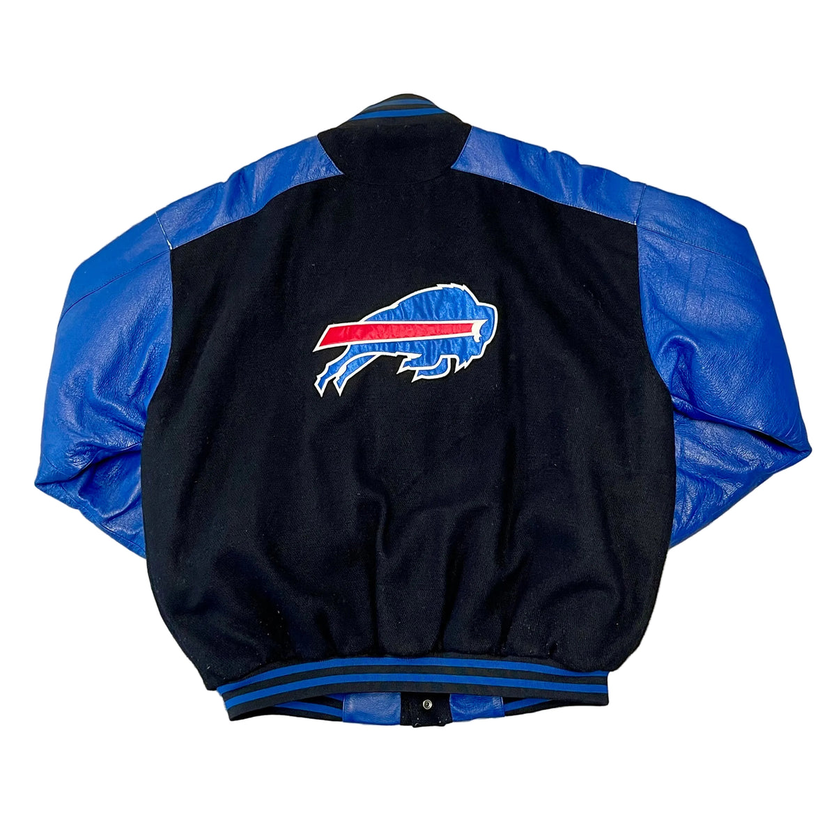 Vintage 1990s Buffalo Bills Pro Player Wool & Leather Varsity Jacket Size XL