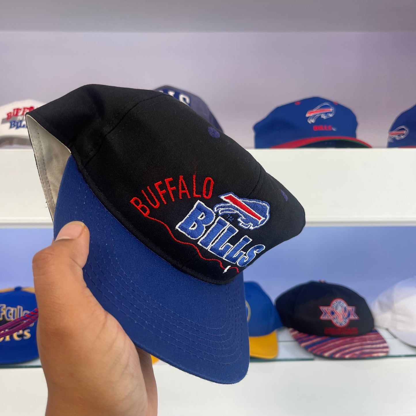 Vintage Buffalo Bills Black Dome Snap Back