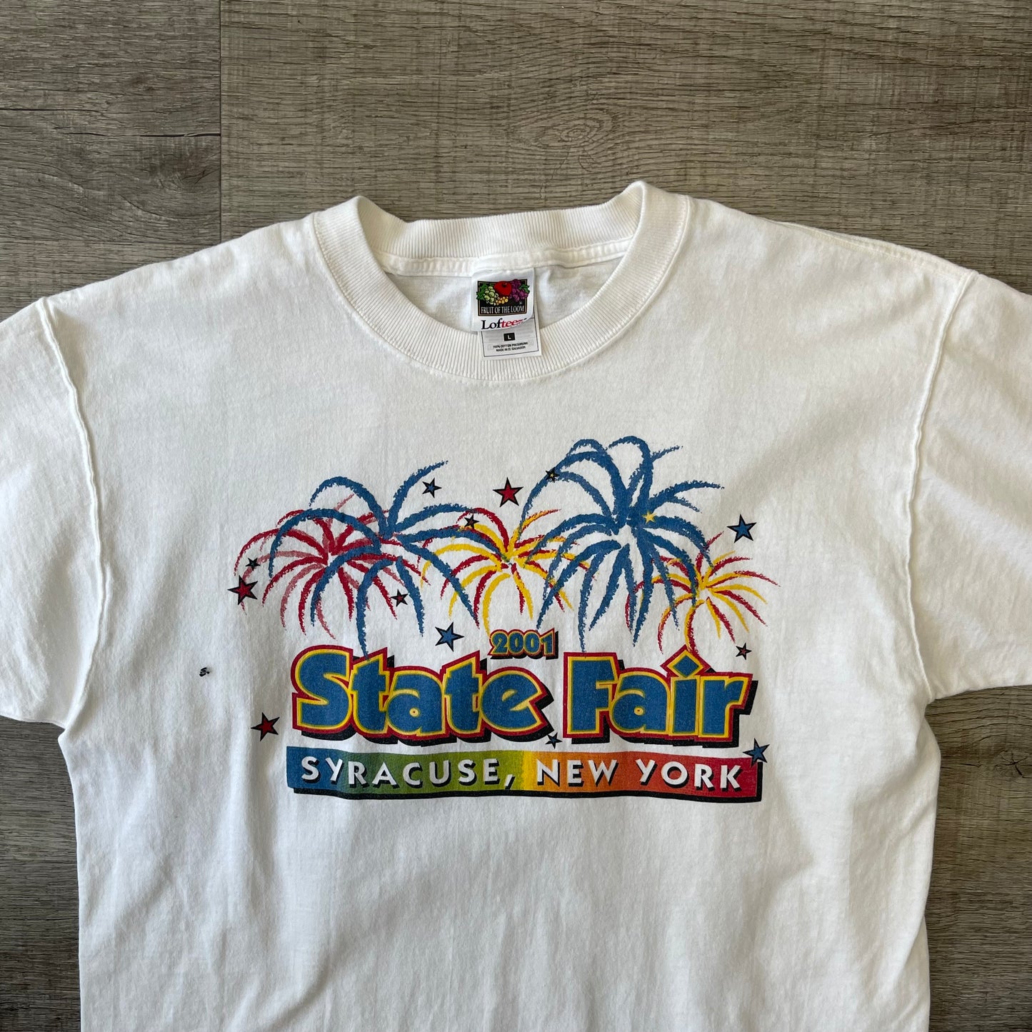 Vintage 2001 State Fair Syracuse NY T Shirt Size Large