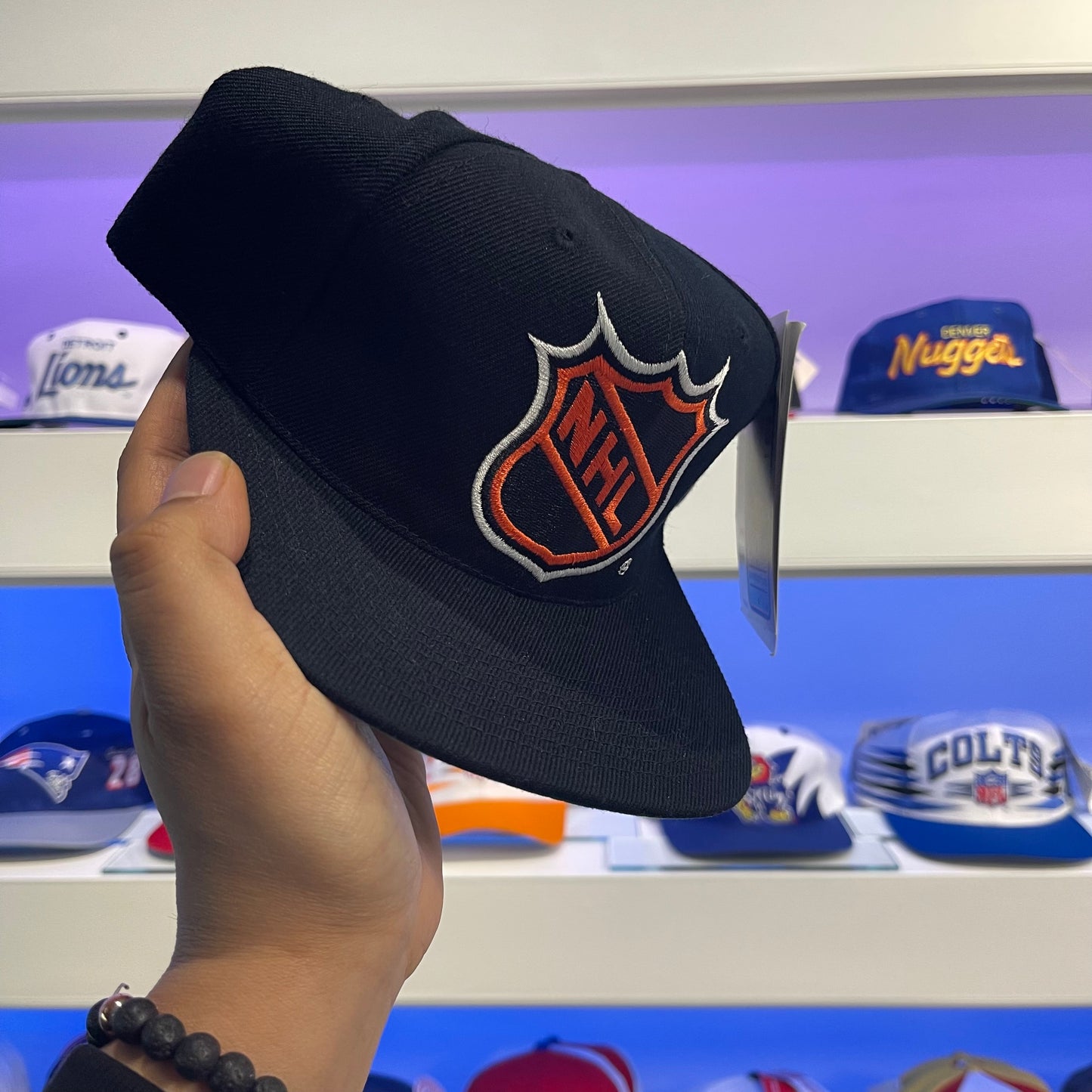 Vintage 1990s NHL Shield Sports Specialties Hockey Wool Snap Back New with Tags