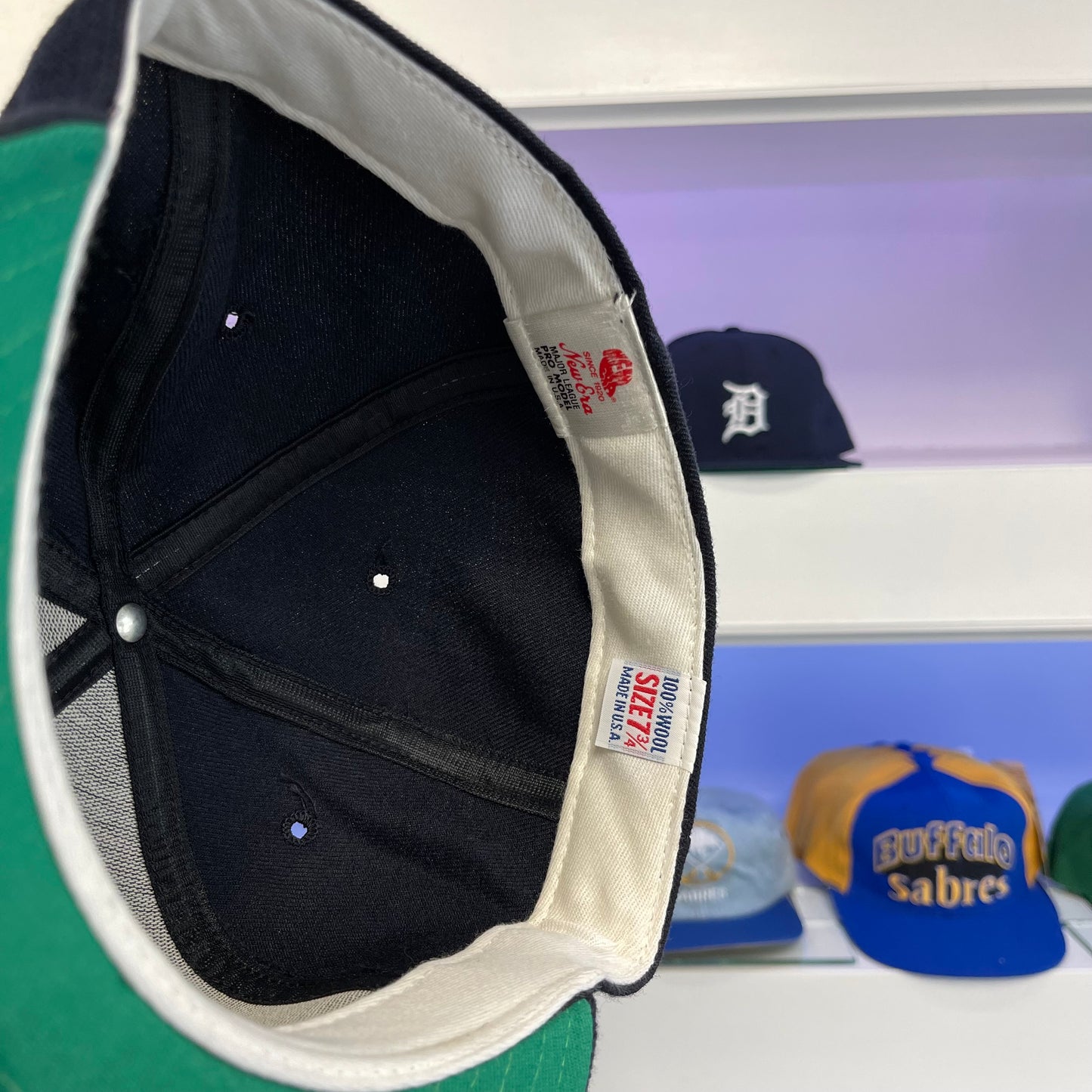 Vintage 1990s NCAA Notre Dame Fighting Irish New Era Wool Fitted Size 7 3/4