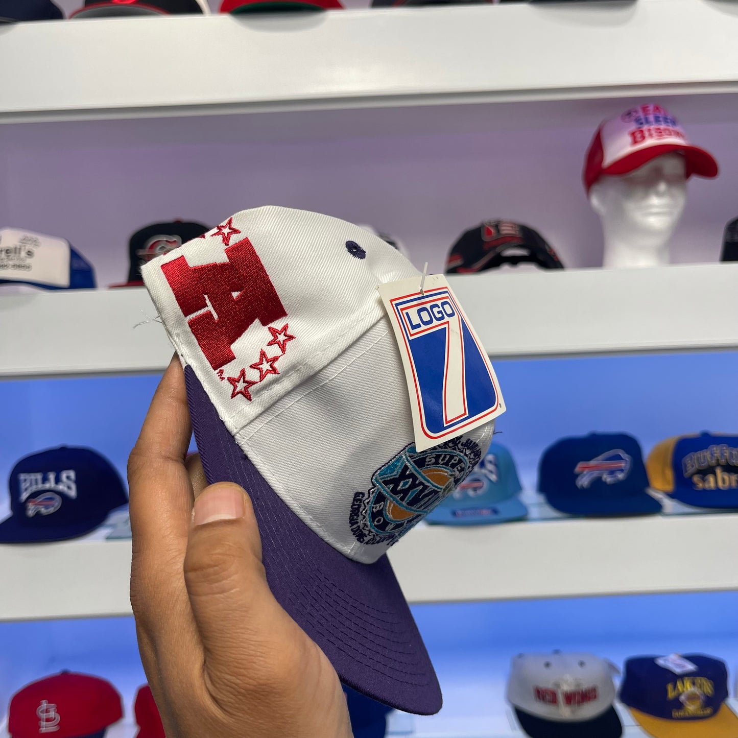 Vintage 1994 Buffalo Bills Super Bowl XXVIII Logo 7 Twill Snap Back