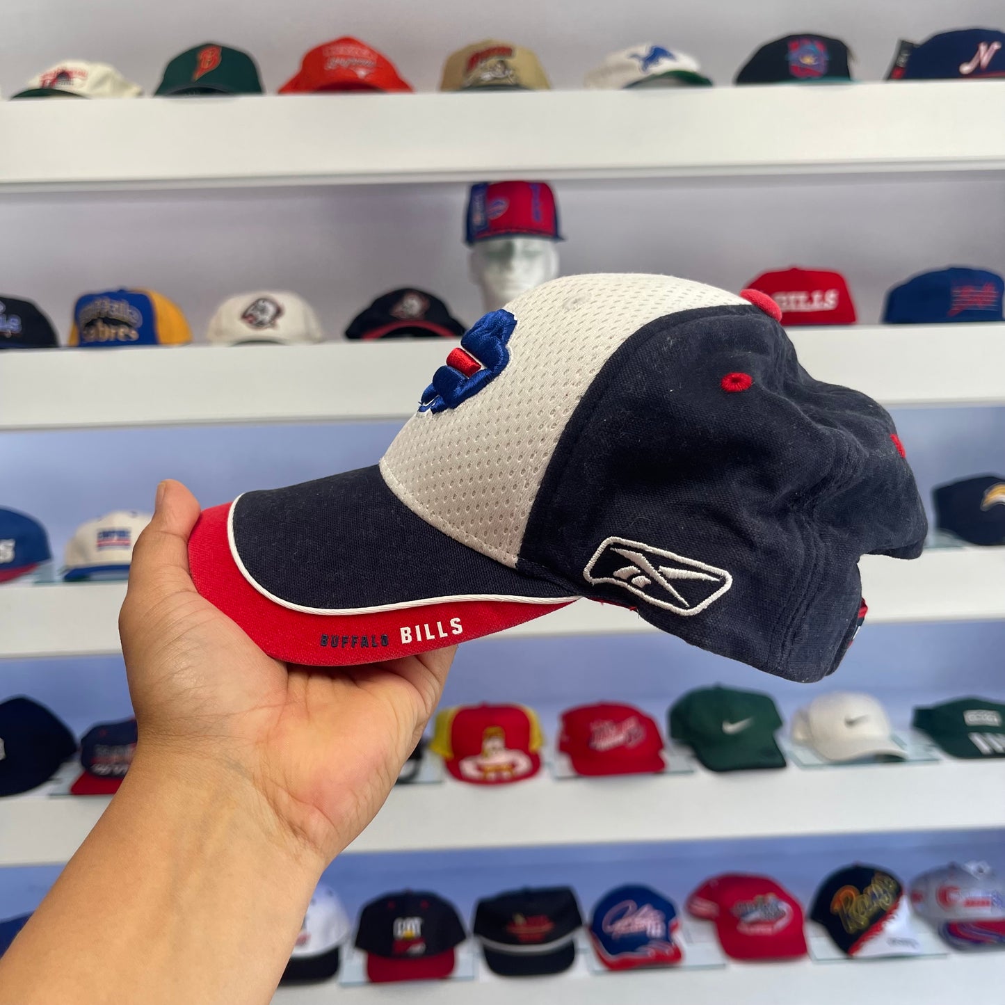 Vintage Y2k Buffalo Bills Reebok Curve Brim Strap Back