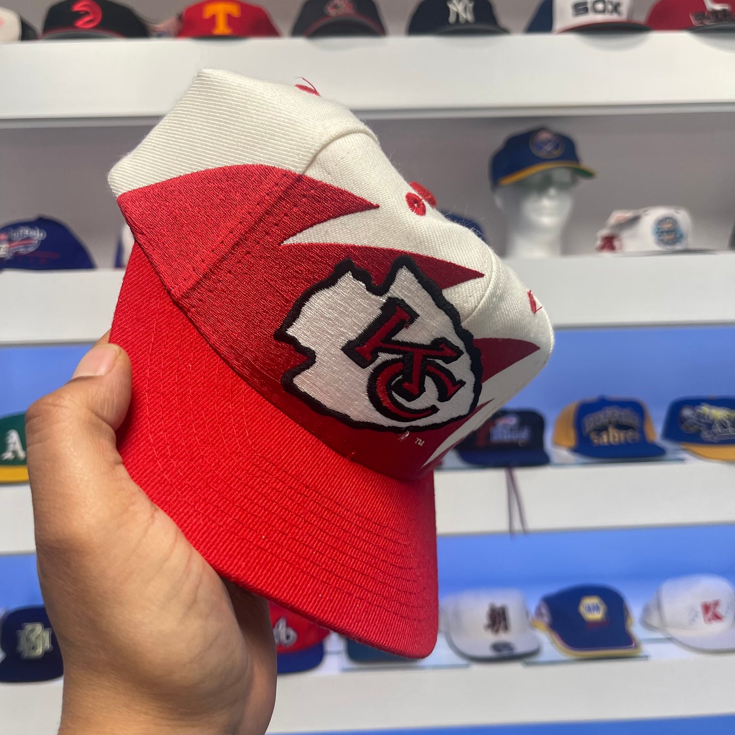 Vintage Kansas City Chiefs Logo Athletic Shark Tooth Wool Snap Back